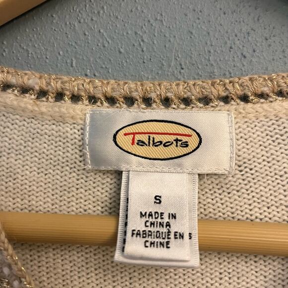 Talbots Beaded Snowflake Sweater - Picture 3 of 4